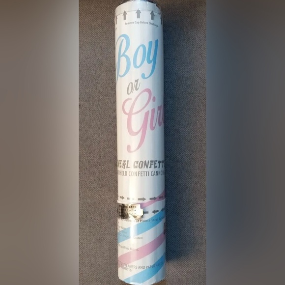 BLUE Gender Reveal Party Confetti Cannon Boy Baby Biodegradable New Sealed - Picture 3 of 11
